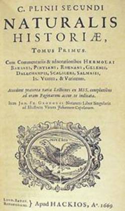 Portada de una edición de 1669 de la Naturalis Historiæ