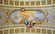 Prunksaal: alegoría de la paz y el cielo. Pintura de techos realizados por Daniel Gran (1694-1757) terminó en 1730.