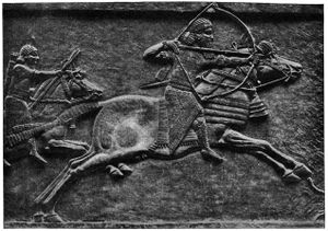 Relieve de Assurbanipal cazandoBritish Museum.London