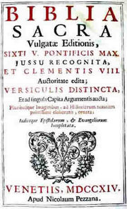 Vulgata, realizada por San Jerónimo de Estridón por encargo de San Dámaso I.