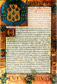 Portada de El Victorial, manuscrito BNM Ms. 17648 f.1r