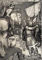 Llegada de Beowulf a Dinamarca