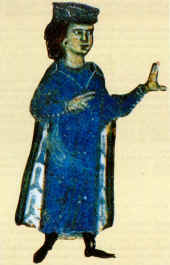 Miniatura de William de un siglo 13 de chansonnier ahora en la Biblioteca nacional de Francia