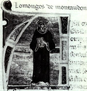 "Lo monges de Montaudon" desde el siglo 13-chansonnier ahora en la Biblioteca Nacional de Francia.