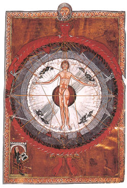 Manuscrito del Liber Divinorum Operum de Hildegard von Bingen (siglo XIII).
