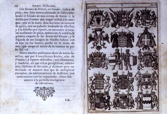 Adarga Catalana, Arte Heraldica... de Francisco Javier Garma y Duran - Mauro Martí - Barcelona 1753.jpg