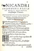 Nicandri Colophoni...Theriaca de Jacobo Steve - Johannes Mey Flandrus - Valencia 1552.jpg