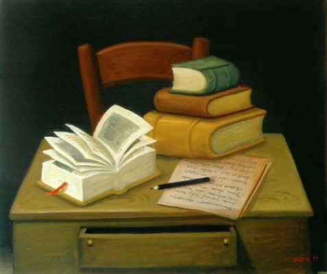 Naturaleza muerta con libros - Botero 1999.jpg