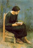 Josefina leyendo - Antonio López García 1953.jpg