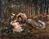 Reading in the forest (Tea time) - Eva Gonzales 1880.jpg